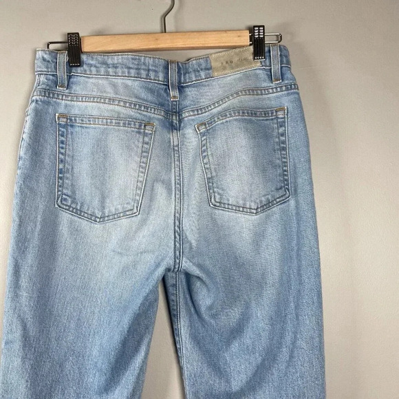 IRO Genn Blue Distressed Silver Detailing Chain Jeans Womens Size 27 ($325) - Picture 11 of 16